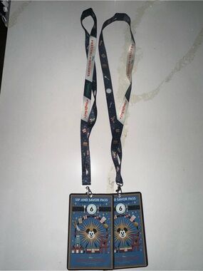 Disneyland Navy Festival Sip & Savor Lanyard Pass Holder